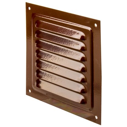 Решетка вентиляционная с сеткой Вентс МВМ 125 с 125х125 мм цвет коричневый