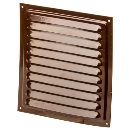 Решетка вентиляционная с сеткой Вентс МВМ 200 с 200х200 мм цвет коричневый