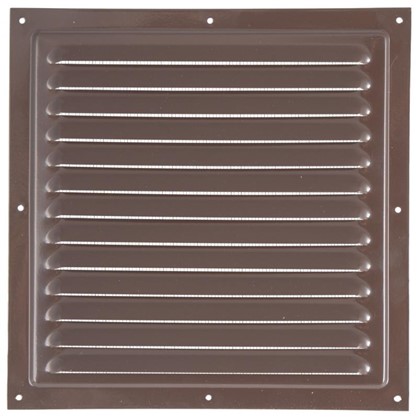 Решетка вентиляционная с сеткой Вентс МВМ 250 с 250х250 мм цвет коричневый