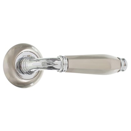 Ручка дверная на розетке ENIGMA RM/HD SN/CP-3 цвет матовый никель/хром