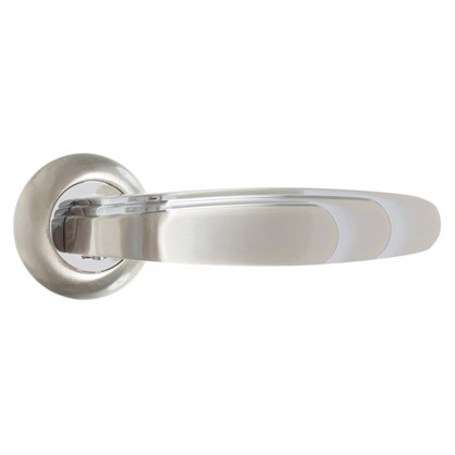 Ручка дверная на розетке WING RM/HD SN/CP-3 цвет матовый никель/хром