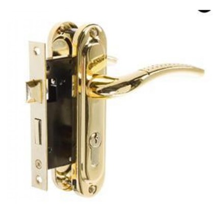 Ручка с механизмом для межкомнатной двери Nancy GP цвет глянцевое золото