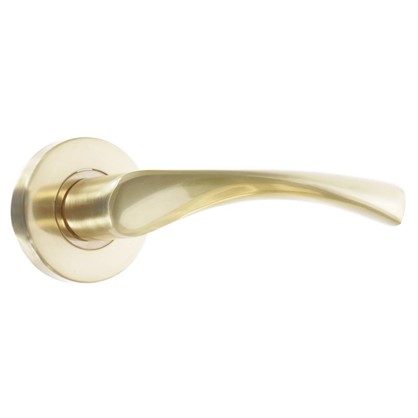 Ручки дверные на розетке ASS-S6336 цвет матовое золото