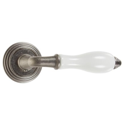 Ручки дверные на розетке EDS-V214 цвет серебро