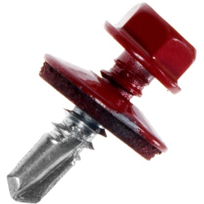 Саморезы кровельные Standers 5.5х19 мм цвет темно-красный 200 шт.