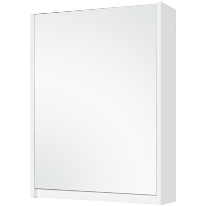 Зеркальный шкаф Квадро 60 см цвет белый