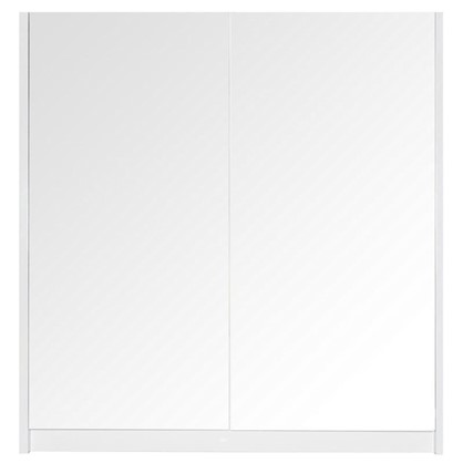 Зеркальный шкаф Квадро 75 см цвет белый