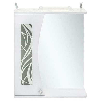 Зеркальный шкаф Мальта 55 см цвет белый