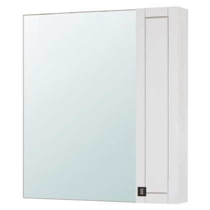 Зеркальный шкаф Мерлин 80 см цвет белый