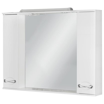 Зеркальный шкаф Палермо 105 см цвет белый