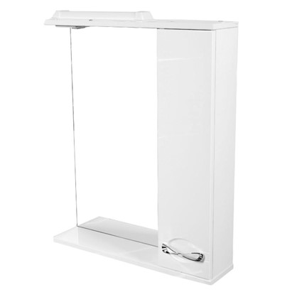 Зеркальный шкаф Палермо 65 см цвет белый