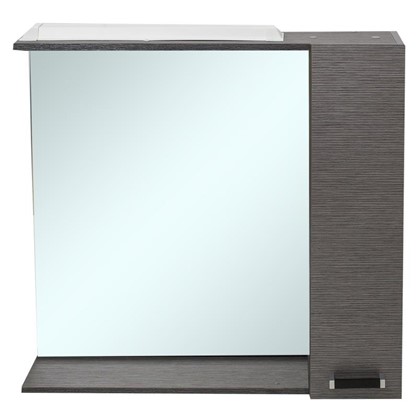 Зеркальный шкаф Торонто 75 см цвет серый