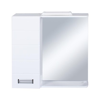 Зеркальный шкаф Венто 70 см цвет белый