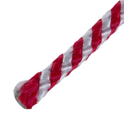 Шнур спирального плетения Standers 6 мм 10 м полипропилен цвет белый/красный