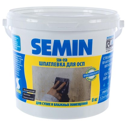 Шпаклевка для древесных плит Semin Sem-OSB 8 кг