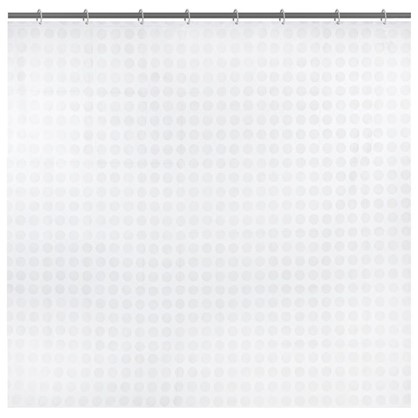 Штора для ванной Белая плитка 180x180 см цвет белый
