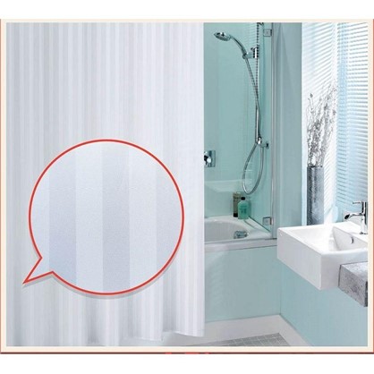 Штора для ванной Silver Silk 180х180 см цвет белый