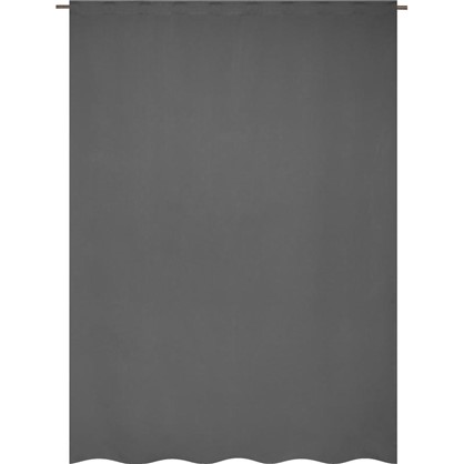 Штора на ленте Ночь 200x280 см цвет серый