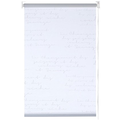 Штора рулонная Письмо 100х160 см цвет белый