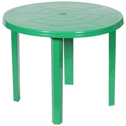Стол садовый круглый 90x71x90 см пластик цвет зелёный