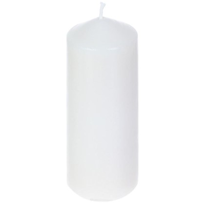 Свеча-столбик 6х15 см цвет белый