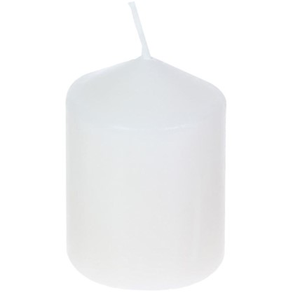 Свеча-столбик 6х8 см цвет белый