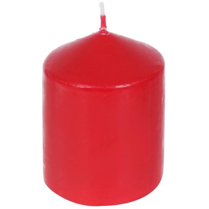 Свеча-столбик 6х8 см цвет красный