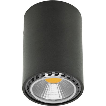 Накладной светильник цилиндрический цоколь GU10 8 см цвет черный