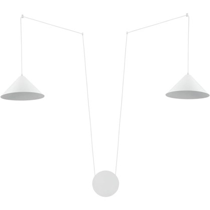 Светильник подвесной Inspire Somerset 2 лампы 6 м2 подключение в розетку с диммером цвет белый