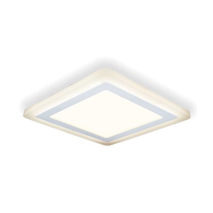 Встраиваемый светильник светодиодный Gauss Backlight BL124 квадратный 12/4 Вт 3000 K алюминий/акрил цвет белый