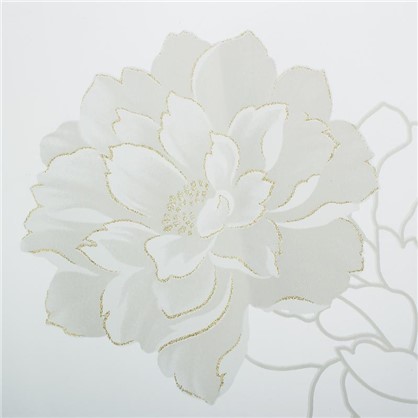 Тюль с печатью Роза 1 п/м 280 см органза цвет белый