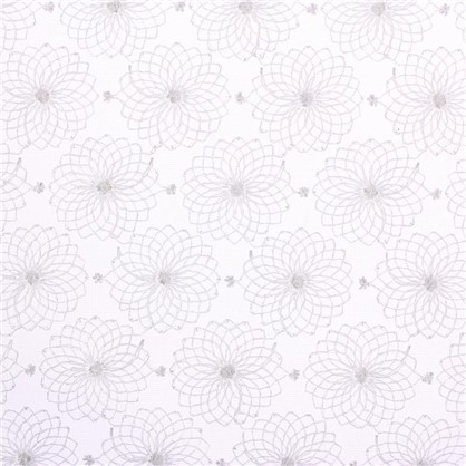 Тюль Снежинки вышивка на сетке 280 см цвет молочный