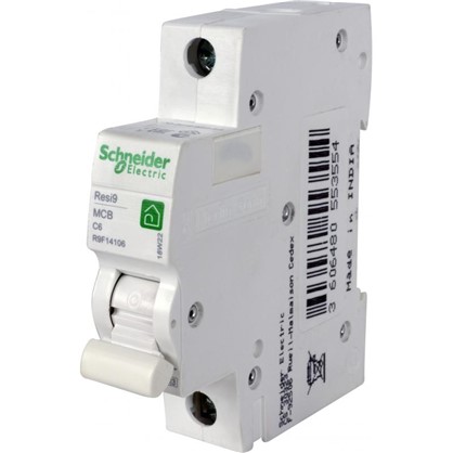 Автоматический выключатель Schneider Electric Resi9 1 полюс 6 A