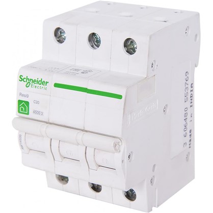 Автоматический выключатель Schneider Electric Resi9 3 полюса 20 A