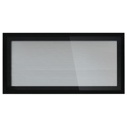 Витрина для шкафа Лайн 60x35 см алюминий/стекло цвет серый