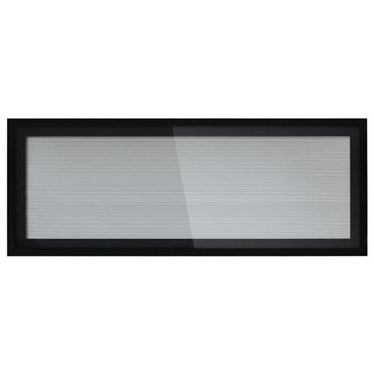 Витрина для шкафа Лайн 80x35 см алюминий/стекло цвет серый