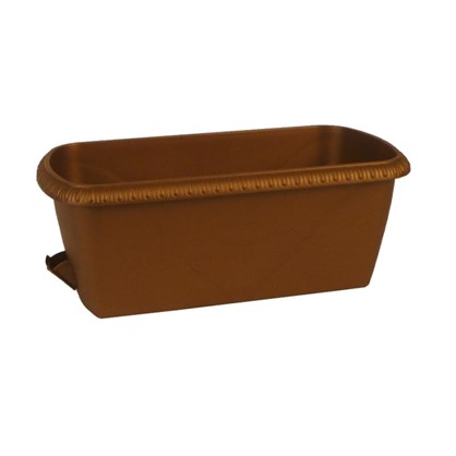 Ящик балконный Жардин коричневый 40 см пластик