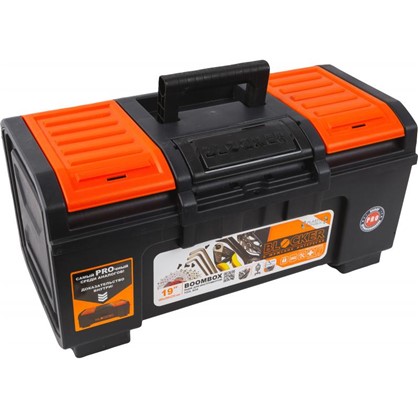 Ящик для инструмента Boombox 19 270х240х480 мм пластик цвет черный/оранжевый