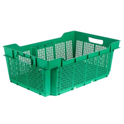 Ящик полимерный многооборотный 60х40х22 см пластик цвет зеленый