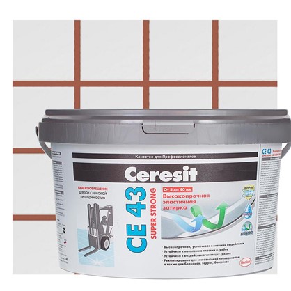 Цементная затирка Ceresit CE 43/2 водоотталкивающая цвет кирпичный