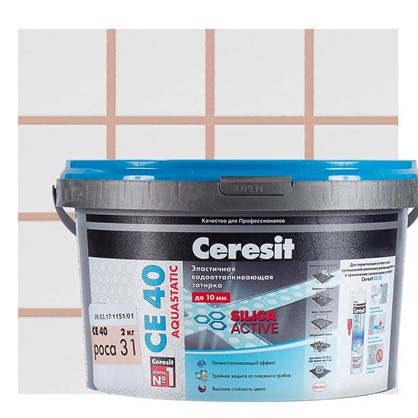 Цементная затирка Ceresit СЕ 40 водоотталкивающая 2 кг цвет роса