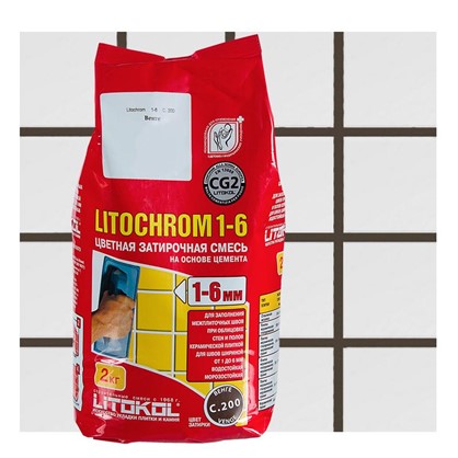 Цементная затирка Litochrom 1-6 С.200 2 кг цвет коричневый