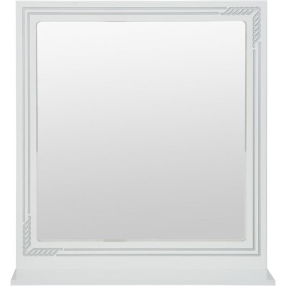 Зеркало Элен 75 см цвет белое серебро