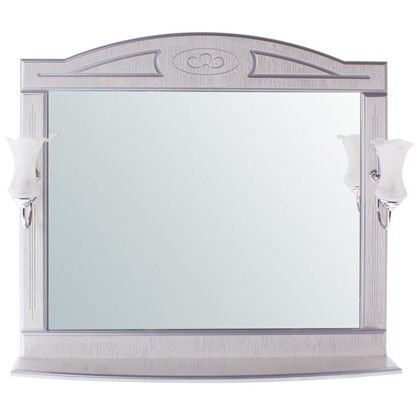 Зеркало Луиза 105 см цвет белое серебро
