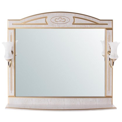 Зеркало Луиза 105 см цвет белое золото