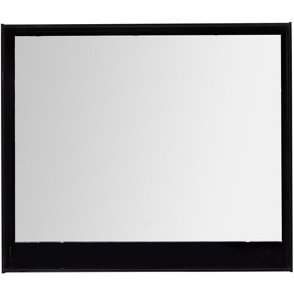 Зеркало с подсветкой Мокка 100 см цвет чёрный глянец