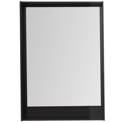 Зеркало с подсветкой Мокка 60 см цвет чёрный глянец