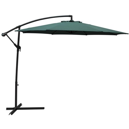Зонт дачный 3 м зелёный подвесной на подставке сталь/алюминий