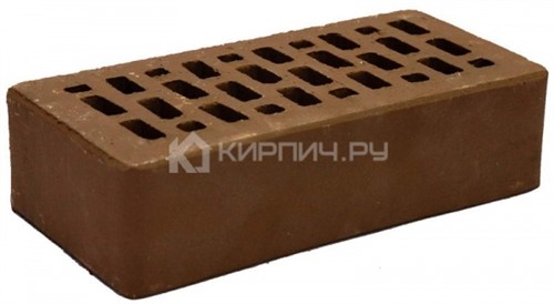 Кирпич для фасада какао одинарный гладкий М-150 Терекс