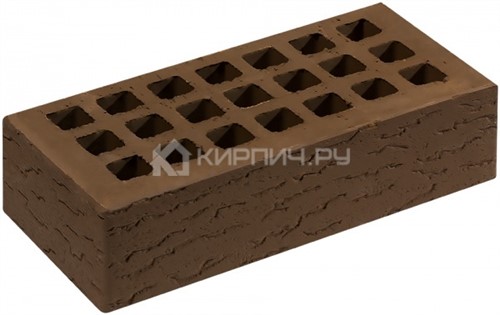 Кирпич для фасада коричневый одинарный кора дуба М-150 Саранск в 